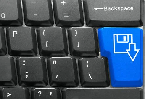 Computer keyboard concept Close-up of Computer keyboard, with Save key Cop... Stock Photos