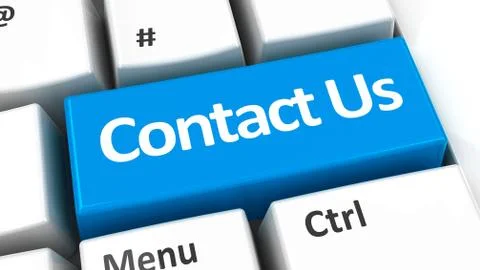 Computer keyboard contact us Stock Illustration