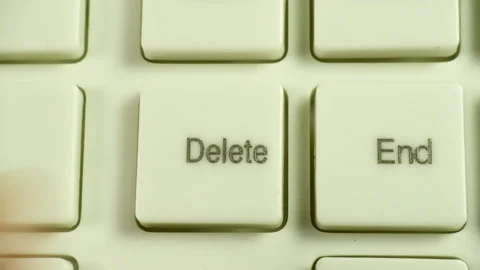 Computer keyboard Delete key. Stock Footage 149666416