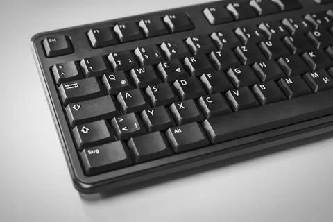 Computer keyboard on desk Stock Photos