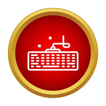 Computer keyboard device for data input and typing Stock Illustration