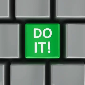 Computer keyboard do it Illustrazione stock