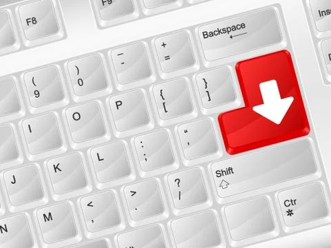Computer keyboard download Stock Illustration