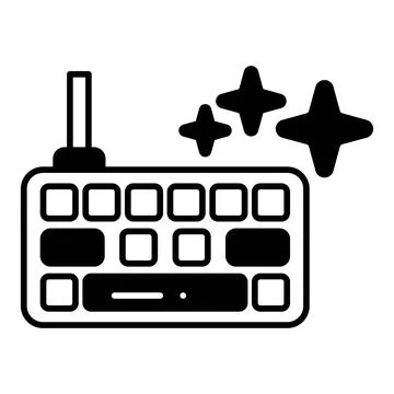 Computer Keyboard Dualtone Icon Stock Illustration
