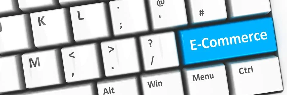 Computer keyboard E-Commerce Stock Illustration