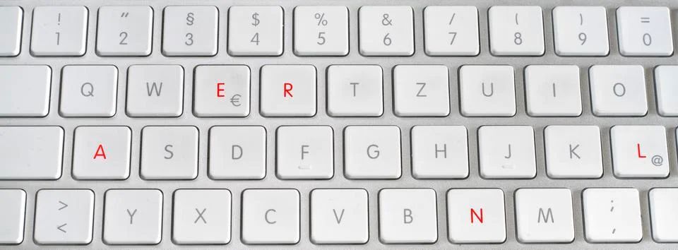 Computer keyboard, e-learning, online education, lesson, studying Stock Photos