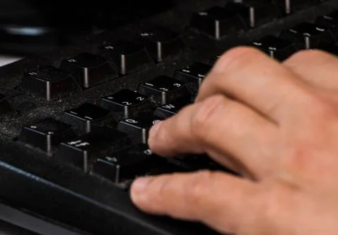 Computer keyboard for electronic communication Foto stock