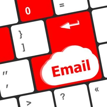 Computer keyboard with Email key - business concept Stock Illustration