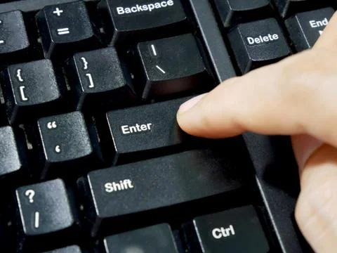 Computer keyboard enter button with Enter Stock Photos