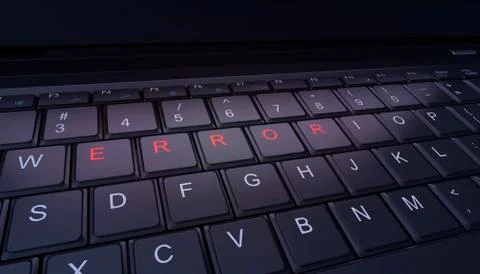 Computer keyboard error, illustration Stock Illustration