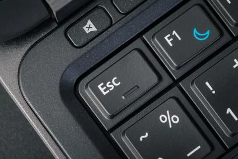 Computer keyboard - ESC and help button, close up Stock Photos