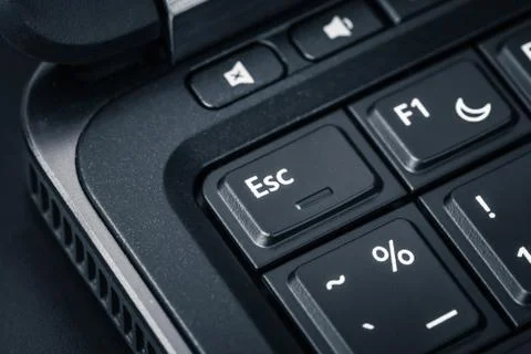 Computer keyboard - ESC button, close up Foto stock