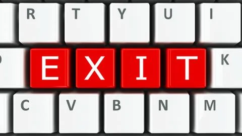 Computer keyboard exit Stock Illustration