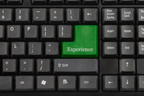 Computer keyboard with experience key Stock Photos