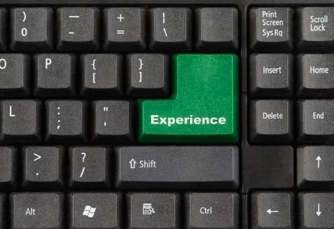 Computer keyboard with experience key Stock Photos