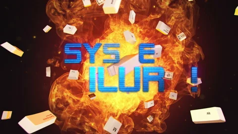 Computer keyboard  explosion to the camera Stock Footage 108495595