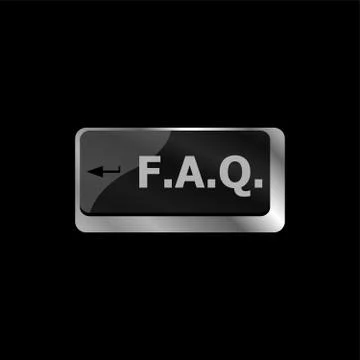 Computer keyboard with faq button - business concept Stockillustratie