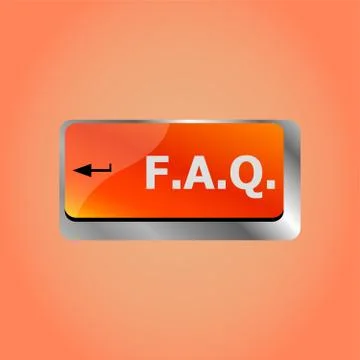 Computer keyboard with faq button - business concept イラスト素材