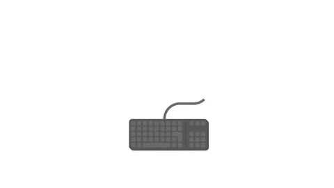 A computer keyboard featuring AI elements, symbolizing the integration of a.. Stock Footage 332199632