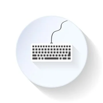 Computer keyboard flat icon Stock Illustration
