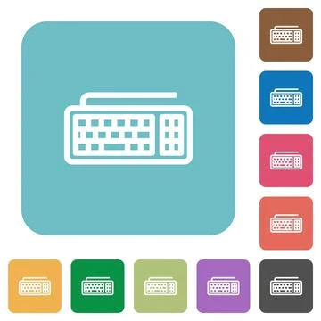 Computer keyboard flat icons 스톡 일러스트
