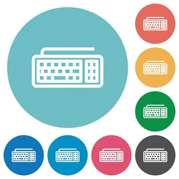 Computer keyboard flat icons 스톡 일러스트