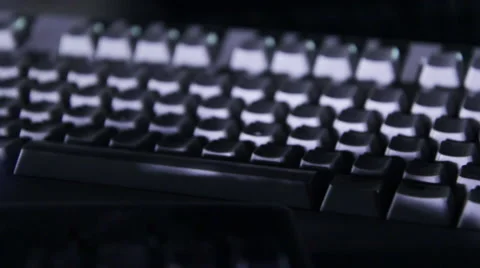 Computer Keyboard Stock Footage 46152237