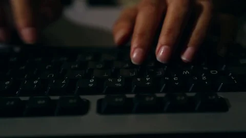 Computer Keyboard Stock Footage 73929265