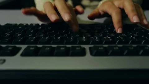 Computer Keyboard Stock Footage 73929414