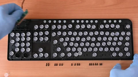 Computer keyboard Stock Footage 182065222