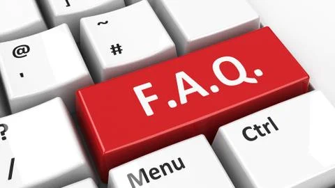 Computer keyboard f.a.q. Stockillustratie