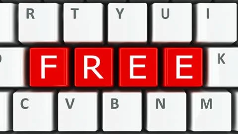 Computer keyboard free Stock Illustration