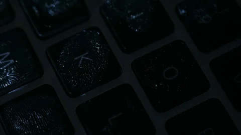 Computer keyboard full of fingerprints rich in germs and bacteria 動画素材 126998155