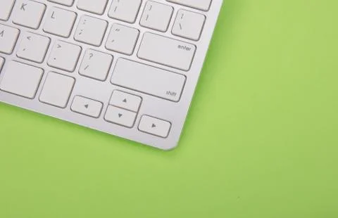 Computer keyboard on green background Stock-Fotos