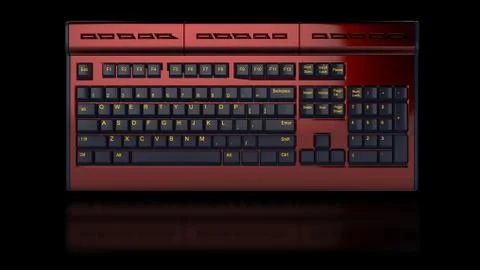 Computer keyboard with ground reflection Stock Photos