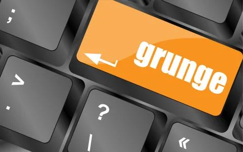Computer keyboard with grunge word on enter button, Stock Illustration