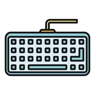 Computer keyboard hardware device for typing data Illustrazione stock