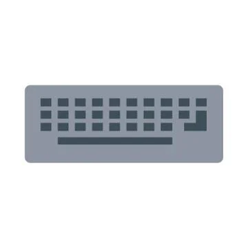 Computer keyboard hardware flat style icon Stock Illustration