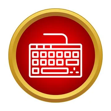 Computer keyboard hardware icon for digital technology input Stockillustratie