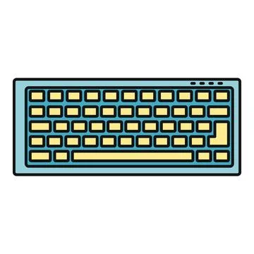 Computer keyboard hardware input device technology illustration 스톡 일러스트