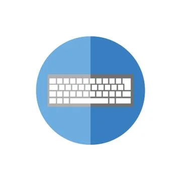 Computer keyboard hardware isolated icon Stock Illustration
