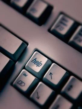 COMPUTER KEYBOARD HELP KEY Stock Photos