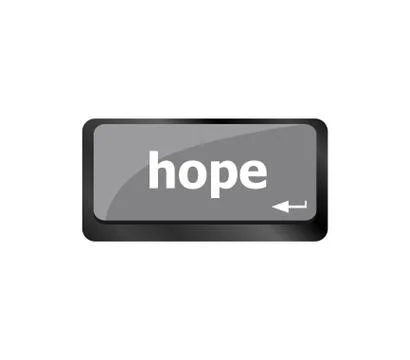 Computer keyboard with hope key on it イラスト素材