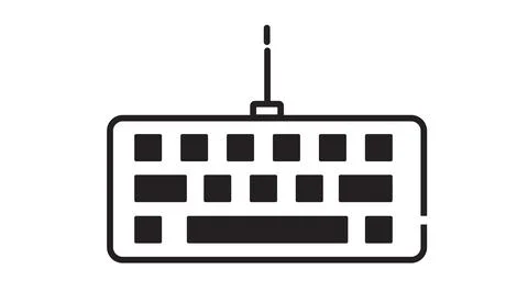 Computer keyboard icon 库存插图