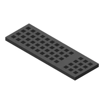 Computer keyboard icon, isometric style Stock Illustration