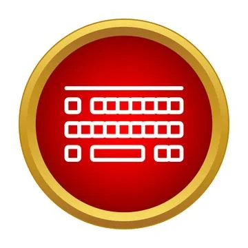 Computer keyboard icon representing data input and technology Stock-Illustration