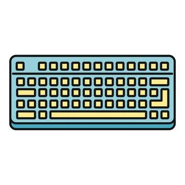 Computer keyboard icon representing modern technology and input 스톡 일러스트