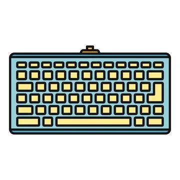 Computer keyboard icon representing modern technology and input イラスト素材