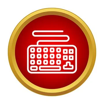 Computer keyboard icon for technology and interface Stockillustratie