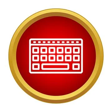 Computer keyboard icon for technology and typing Stock Illustration